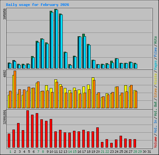 Daily usage for February 2026