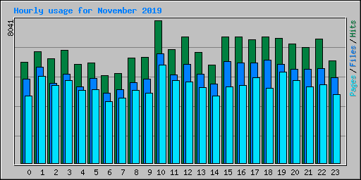 Hourly usage for November 2019