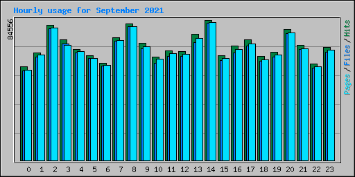 Hourly usage for September 2021