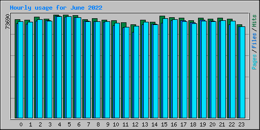 Hourly usage for June 2022