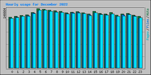 Hourly usage for December 2022