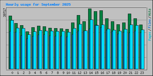 Hourly usage for September 2025