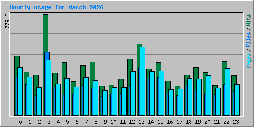 Hourly usage for March 2026