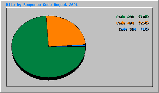 Hits by Response Code August 2021